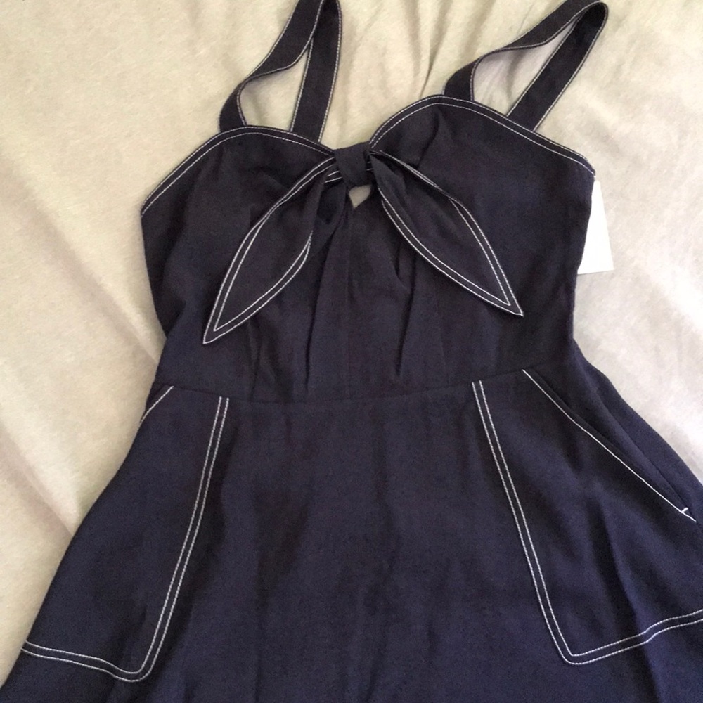 A New Day Sleeveless Tie Front Dress - Picture 2 of 5